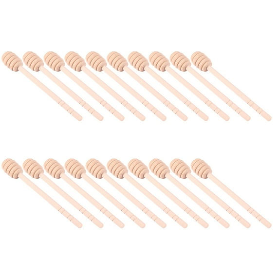 20 PCS Bee Stick Syrup for Coffee Honey Stirring Wood