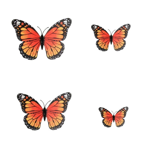20 PCS Butterfly Refrigerator Magnets, Assorted Sizes 3D Butterfly Magnets for Fridge, Whiteboard, Locker, Home Kitchen Decor, Gift Idea for Nature Lovers,Red