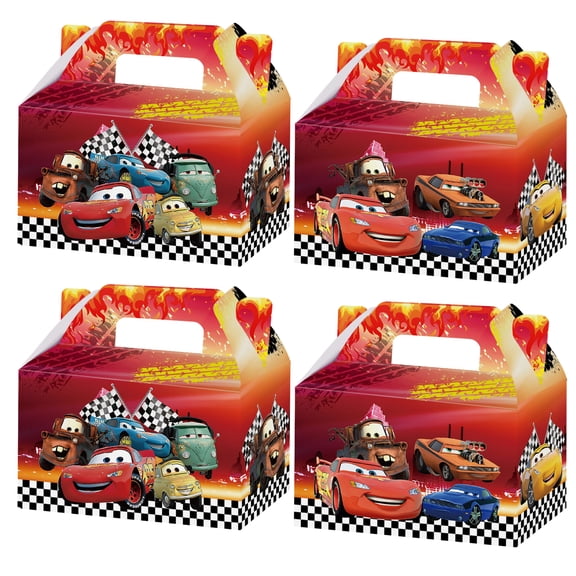20 PCS Cars Party Gift Boxes, Cars Cardboard Gable Boxes Candy Cookie Boxes for Birthday Party Supplies