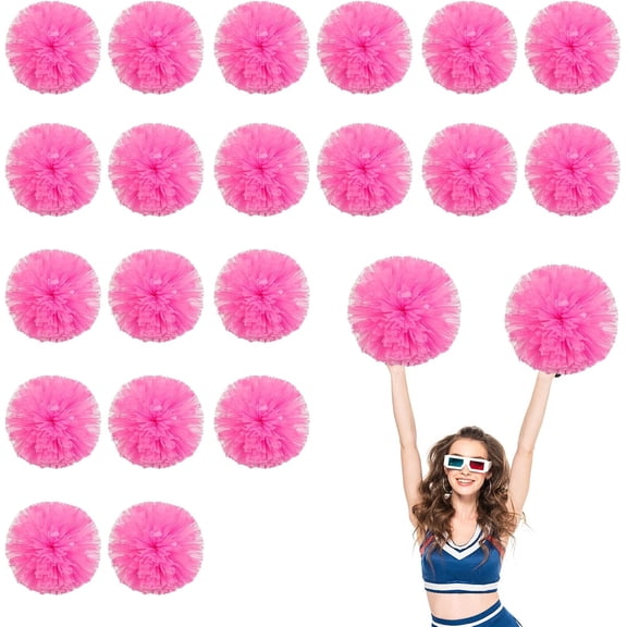 20 PCS Cheerleading Poms, 13.8inch Sports Dance for Sports Team Spirit Cheering with Finger Rings