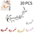 thumbnail image 1 of 20 PCS Cherry Blossom Iron Patch, Iron On Blossom Plum Applique Patch Embroidery Flower Vines, Appliques DIY Trim for Jeans Garment Cos, for Hats, Shirts, Shoes, Jeans, Bags, White, 1 of 9