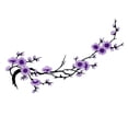 thumbnail image 1 of 20 PCS Cherry Blossom Iron Patch, Iron On Blossom Plum Applique Patch Embroidery Flower Vines, Appliques DIY Trim for Jeans Garment Cos, for Hats, Shirts, Shoes, Jeans, Bags, Purple, 1 of 8