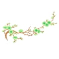 thumbnail image 1 of 20 PCS Cherry Blossom Iron Patch, Iron On Blossom Plum Applique Patch Embroidery Flower Vines, Appliques DIY Trim for Jeans Garment Cos, for Hats, Shirts, Shoes, Jeans, Bags, Green, 1 of 8