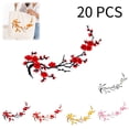 thumbnail image 1 of 20 PCS Cherry Blossom Iron Patch, Iron On Blossom Plum Applique Patch Embroidery Flower Vines, Appliques DIY Trim for Jeans Garment Cos, for Hats, Shirts, Shoes, Jeans, Bags, Red, 1 of 9