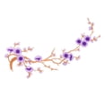 thumbnail image 1 of 20 PCS Cherry Blossom Patches Iron on, Embroidery Flower Iron on Patches, Appliques DIY Trim for Jeans Garment Jacket Backpack Decoration Cherry Blossom Patch Flower on, Purple, 1 of 8