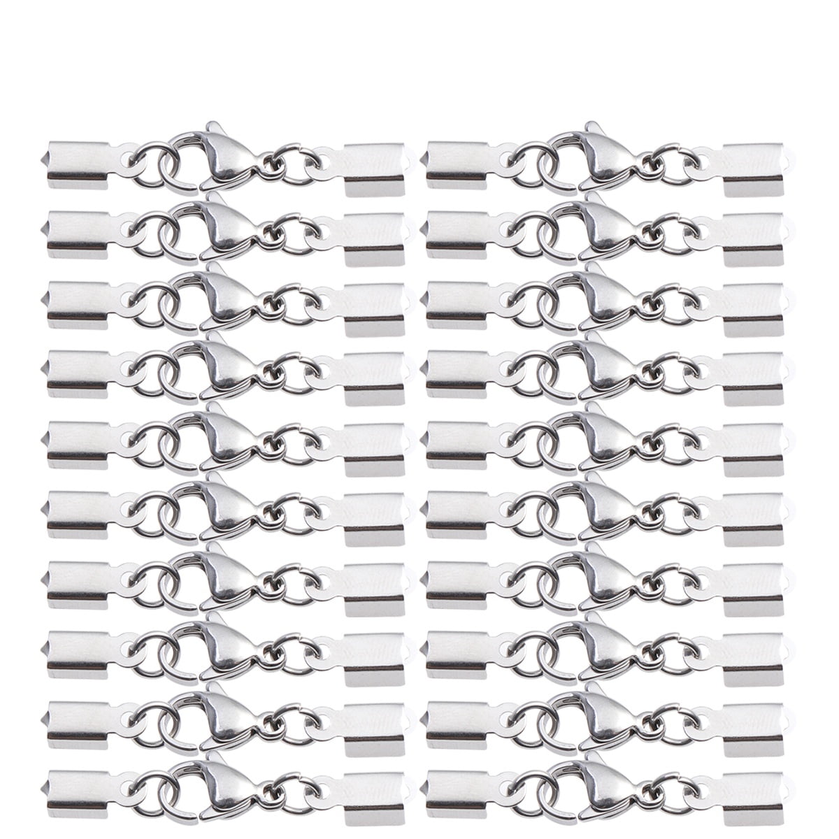 20 PCS DIY Jewelry Lobster Clasp Lobster Claw Buckle DIY Jewelry Pendant Necklace Bracelet Clasps Hook for Jewelry Making (Silver)
