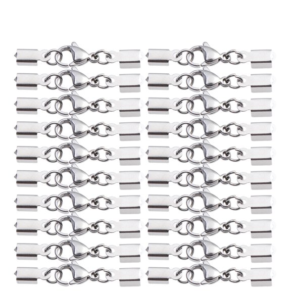 20 PCS DIY Jewelry Lobster Clasp Lobster Claw Buckle DIY Jewelry Pendant Necklace Bracelet Clasps Hook for Jewelry Making (Silver)