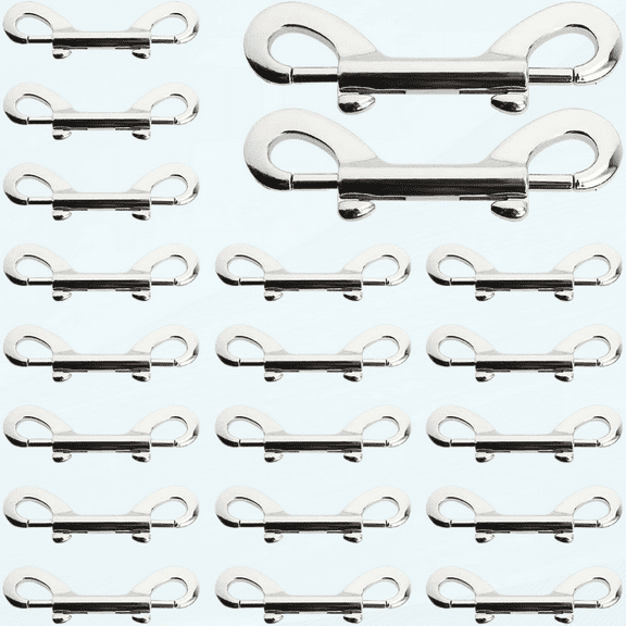 20 PCS Double Ended Bolt Snaps, 3.5 Inch Zinc Alloy Double Trigger Clips, 20 Pack Double Ended Bolt Snap Hooks