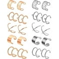 thumbnail image 1 of 20 PCS Ear Cuff Earrings for Women Fashionable Simple Ear Bone Clip Cuff Chain Stainless Steel Dainty Jewelry Hoop Earrings Silver Rose Gold, 1 of 1