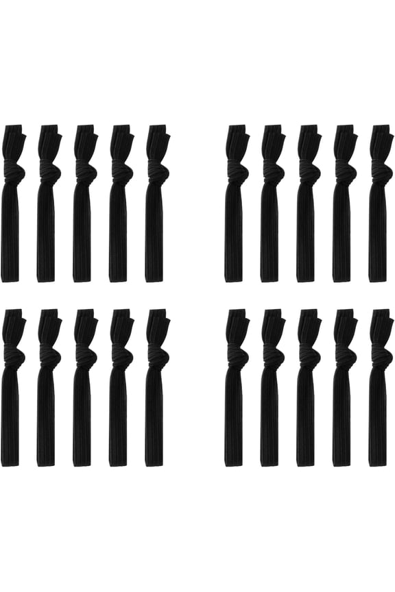 20 PCS Elastic Hair Bands Men, Elastic Hair Ties For Men, No Crease Ponytail Holder, Black Knotted Hair Ties for Guys Perfect Hair Ties For Men
