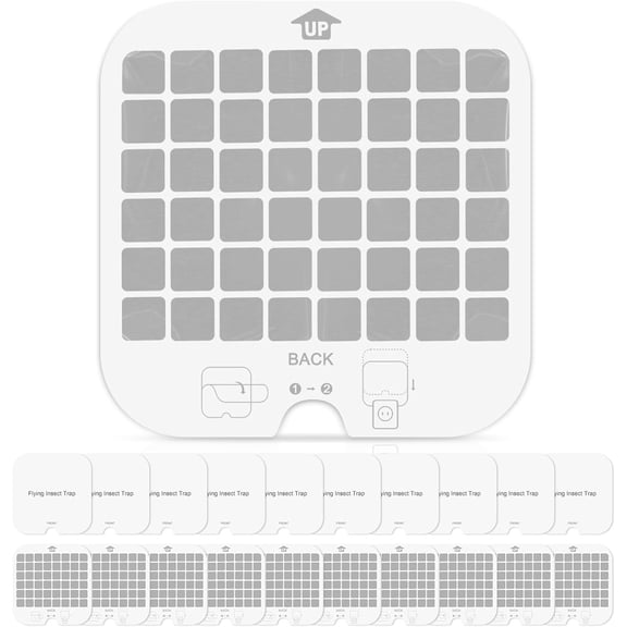 20 PCS Flying Insect Trap Refill, Official Replacement Sticky Glue Boards for Indoor Fly Light Trap, Plug-In Insect Trap Refill Pads for Flies, Mosquitoes, Gnats & Moths, White