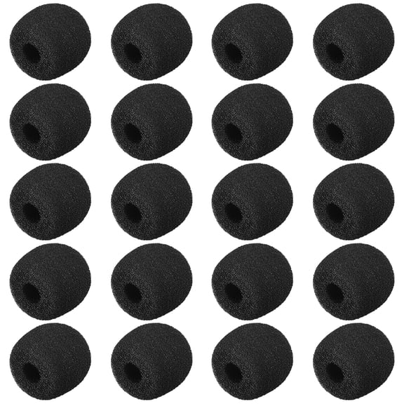 20 PCS Foam Mic Cover Headset Microphone Windscreen Shield Protection 26mm Length for Headset Lapel Lavalier