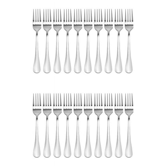 20 PCS Fork Table Stainless Steel Steak Fork Forks Cutlery Dinner Table, Fruit Salad, Steak-18.5cm Length