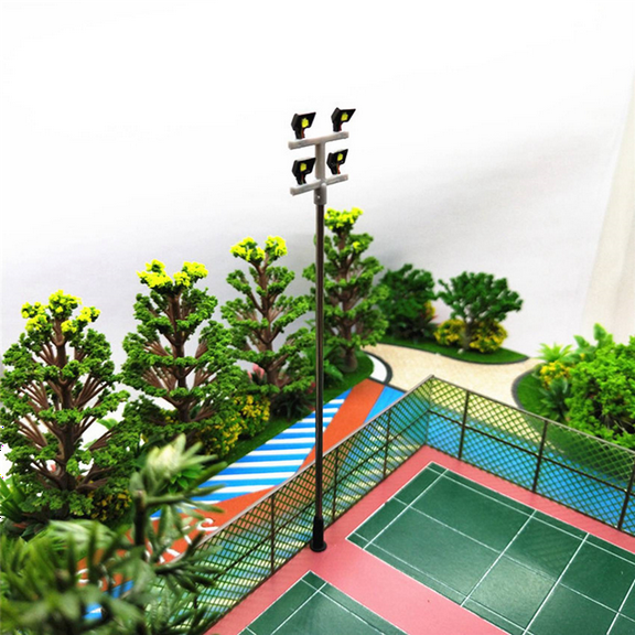 20 PCS HO Scale Model Lighting Tower,Tower Lights Layout Lamppost for Train/Garden/Playground/Stadium
