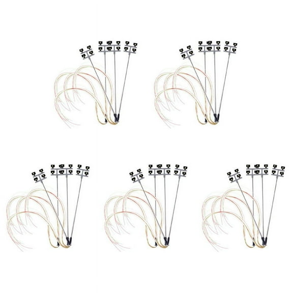 20 PCS HO Scale Model Lighting Tower,Tower Lights Model Lights Layout Lamppost for Train/Garden/Playground/Stadium