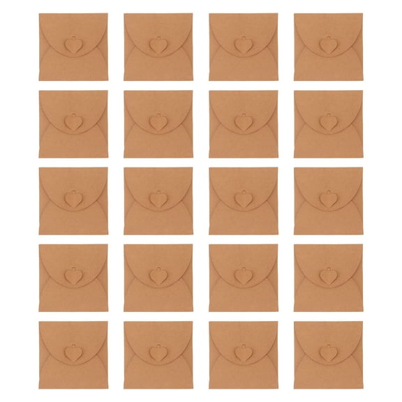 20 PCS Medium Kraft Paper Moving Boxes 13x13cm Brown CD Storage Bags Simple and