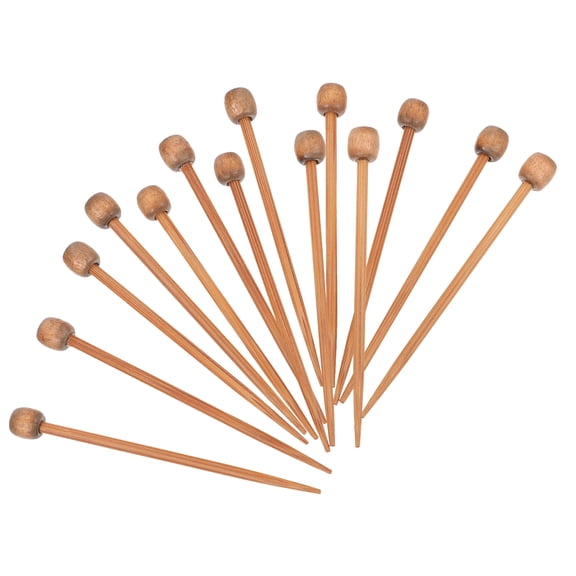 20 PCS Mini Needle Brooch DIY Rods Knitting Sticks Short Knitting Rods Handcrafts Tools Wood Knitting Needles