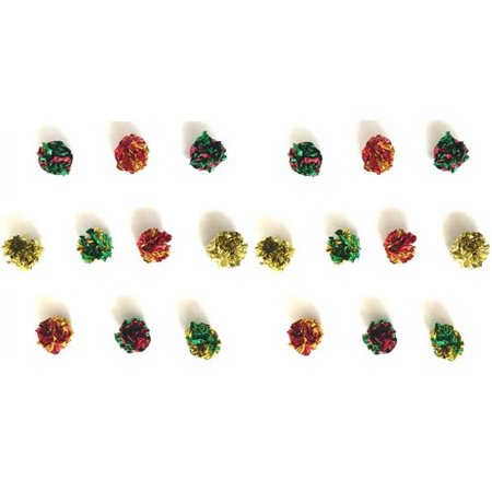 20 PCS Mylar Crinkle Balls Cat Toys(Random color)