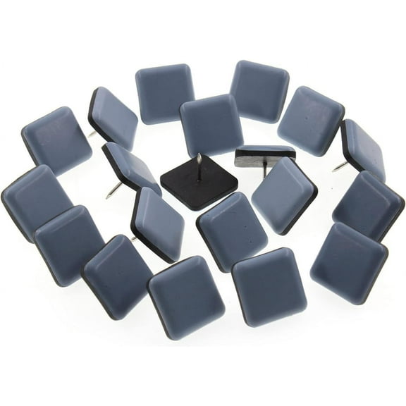 20 PCS Nail on Furniture Sliders, Heavy Duty Square PTFE (Teflon) Table Chair Leg Floor Protectors, Chair Slider Glides Wooden Furniture Movers Move Your Furniture Quietly Easily