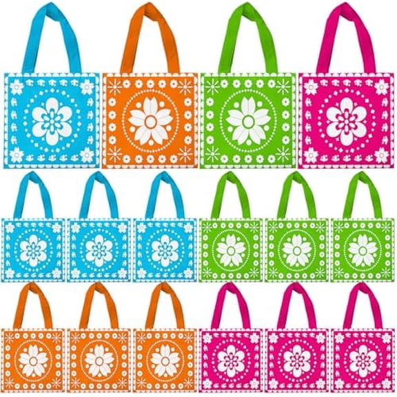 20 PCS Non-Woven Bags Mini Mexican Cinco De Mayo Tote Bags Reusable Goodie Treat Candy Bags Fiesta Party bags for Mexican Cinco De Mayo Party Supplies$$Home Decor, Kitchen, & Other