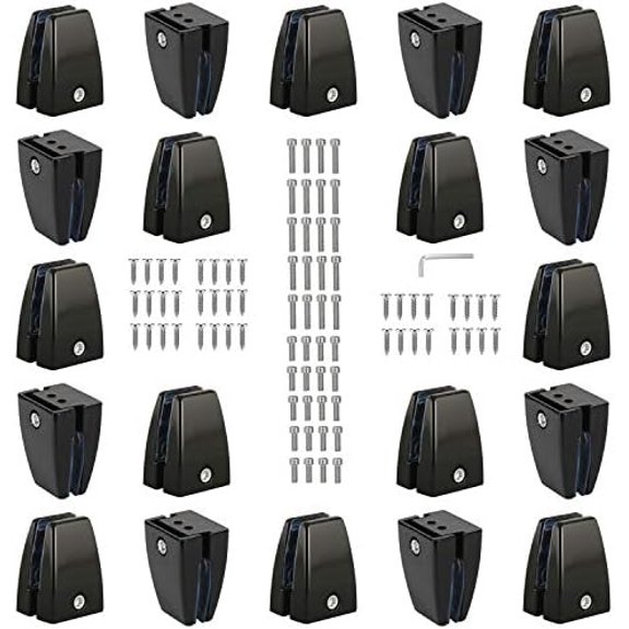 20 PCS Office Desk Partition Support Bracket,Desk Divider Clamp Brackets Shelf Clip Clamp Holder Screen Clip Holders,Desk Privacy Screen Clips Clamps Sneeze Guard Bracket Support 0-1/2" Panel