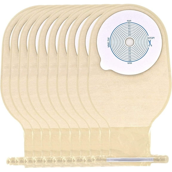 YEYSXSY 20PCS Colostomy Bags Ostomy Supplies , One Piece Ostomy Drainable Pouches for Ileostomy Supplies, Cut to Fit 20-65mm