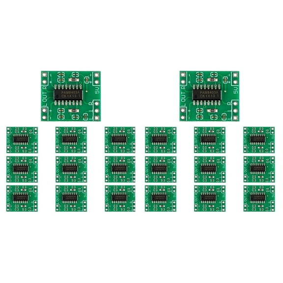 20 PCS PAM8403 Module Super Mini Digital Amplifier Board 2 x 3W Class D Digital 2.5V to 5V Power Amplifier Board