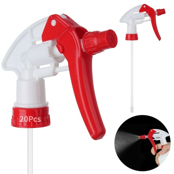 20 PCS Replacement Trigger Sprayer Nozzles, Chemical Resistant Spray Head Replacement Part, Plastic Spray Bottles Connectors for Garden Horticulture House Cleaning