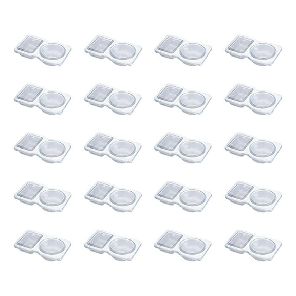20 PCS Reusable Snack Containers Leakproof Dipping Containers With Lids 2 Compartments Food Storage Condiment Container For Kitchen Travel Picnic 20PCS
