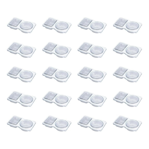 20 PCS Reusable Snack Containers Leakproof Dipping Containers With Lids 2 Compartments Food Storage Condiment Container For Kitchen Travel Picnic 20PCS