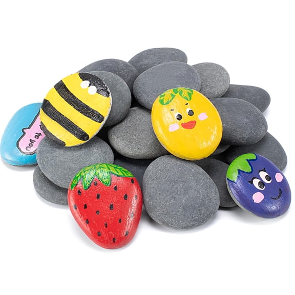 20 PCS Rocks for Painting, 1-2" Natural Flat DIY Painting Rocks, Smooth Stones for Crafts, Arts,Decoration, Kindness Rocks Garden Decoration