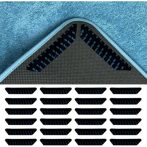 20 PCS Rug Tape，Rug Gripper Pads，Non Slip Rug Grippers，Non Slip Rug Pads for Hardwood Floors and Tiles，Hold Carpet in Place on Hardwood Floors and Ceramic Tile.