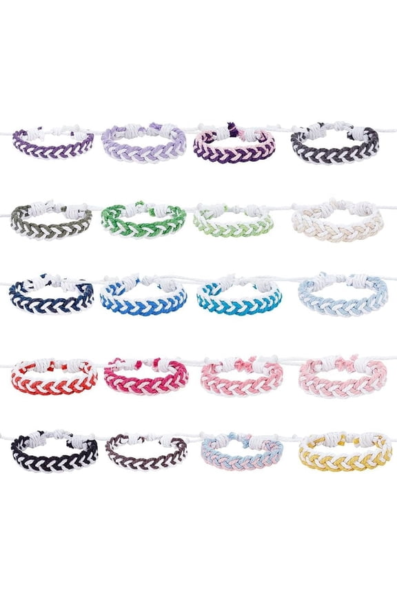 20 PCS Sailor Knot Rope Bracelets for Women Men - Adjustable Wedding Birthday Friendship Gift Set - Handmade Cotton Knot Bracelets