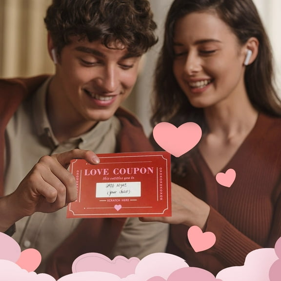 20 PCS Scratch-Off Valentine's Day Cards, Love Coupons & Notes, DIY Romantic Greeting Cards for Weddings, Anniversaries, Husband, and Special Occasions