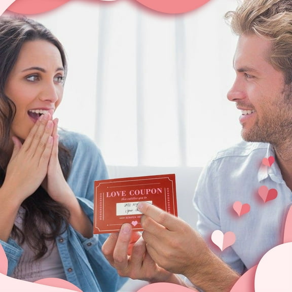 20PCS Scratch Off Valentine's Cards, DIY Romantic Greeting Cards, Wedding Anniversary Love Notes, Fun Coupon Gift For Husband Wife