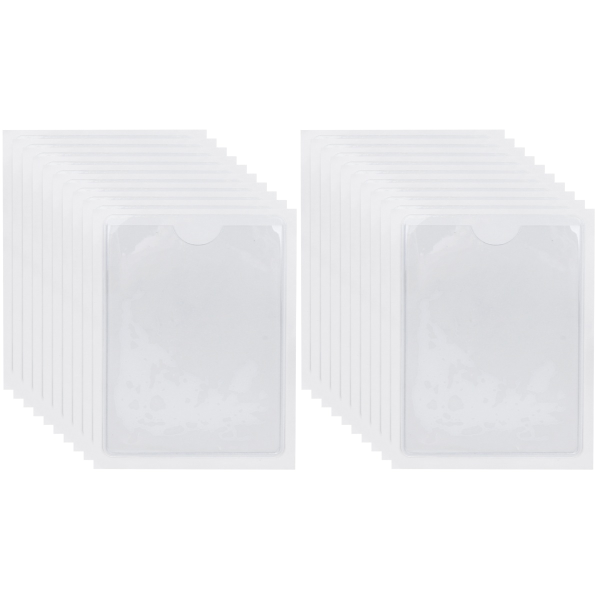20 PCS SelfAdhesive Plastic Pockets Holders Label Stickers for Organizing Protection (9x12cm
