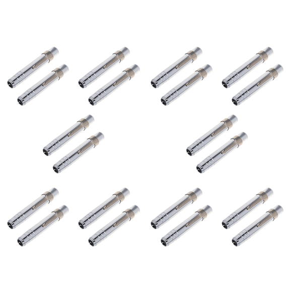 20 PCS Silver Aluminum Alloy Chalk Keeper Holder,20pcs X Chalk clip,Silver
