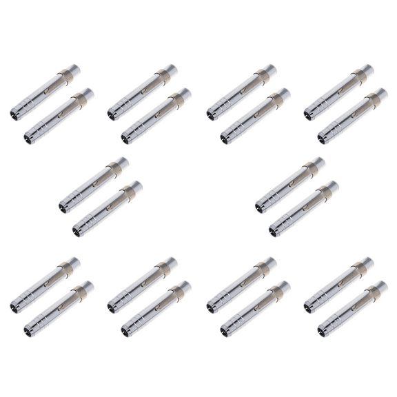 20 PCS Silver Aluminum Alloy Chalk Keeper Holder