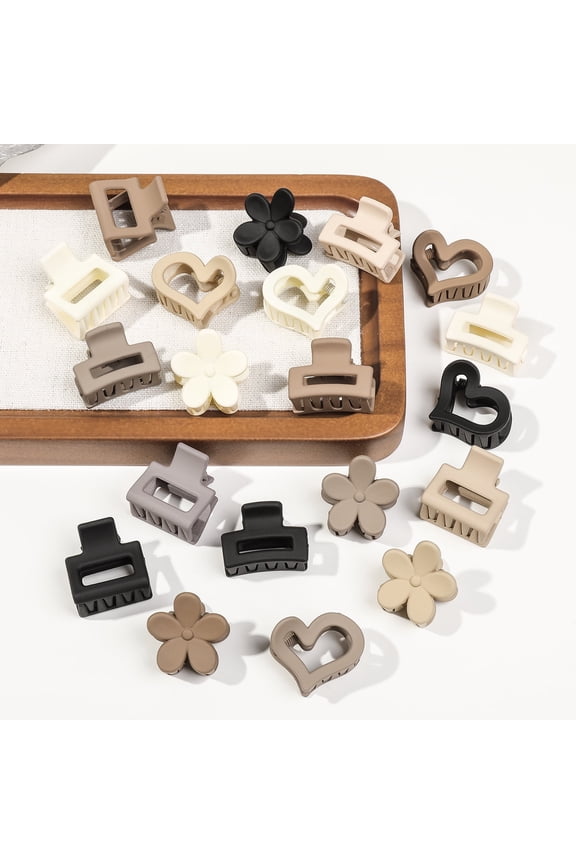 20 PCS Small Hair Clips for Women & Girls, Durable Matte Claw Clips for Thin Hair, Strong Hold NonSlip Cute Mini Hair Clips
