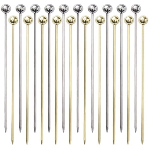 20 PCS Stainless Steel Cocktail Toothpicks, Cocktail Picks for Drinks, Reusable Cocktail Skewers for Drinks, Metal Cocktail Tooth Picks for Appetizers (4.3 Inch)$$Home Decor, Kitchen, & Other