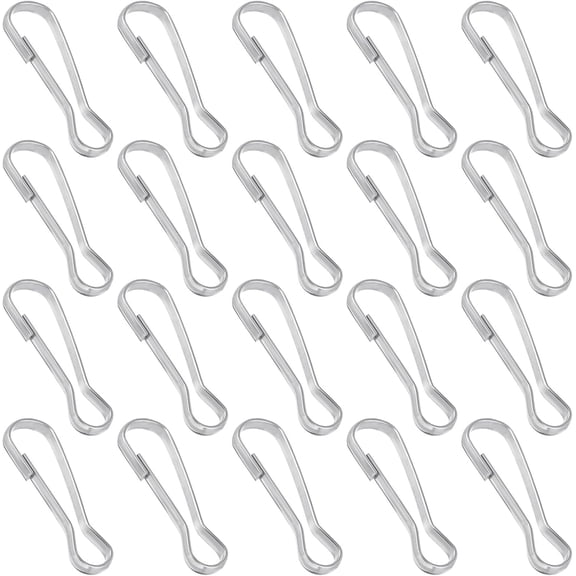 20 PCS Stainless Steel Flag Clips, Metal Flag Pole Clips to Hold Flag, Spring Snap Hooks Flagpole Clip Banner Clips, Clips Snaps Hook for Flagpole