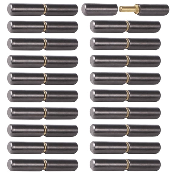 20 PCS Weldable Barrel Hinges, 2-1/4 in Weld On Door Hinges, Heavy Duty Metal Detachable Hinge for Swing Doors, Windows, Trailer Ramps, Trailer Gates