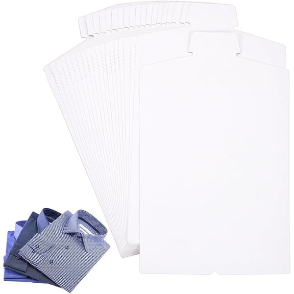 20 PCS White Cardboard Shirt Inserts Folding Form for Packaging Shirt Shirt Inserts for DIY Crafts and Packaging Organising Clothes 14.1x8 Inches