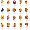 thumbnail image 1 of 20 PCS Winnie Pooh Silicone Straw Covers Compatible with Stanley Cups, Dust-Proof Straw Caps for Water Bottles, 1 of 3