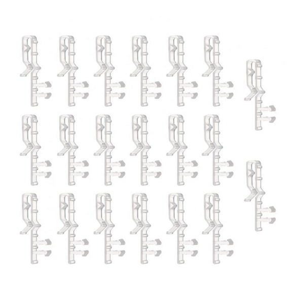 20 PCS valance clip window blind clip clear plastic valance retaining clip hidden valance clip for horizontal blinds
