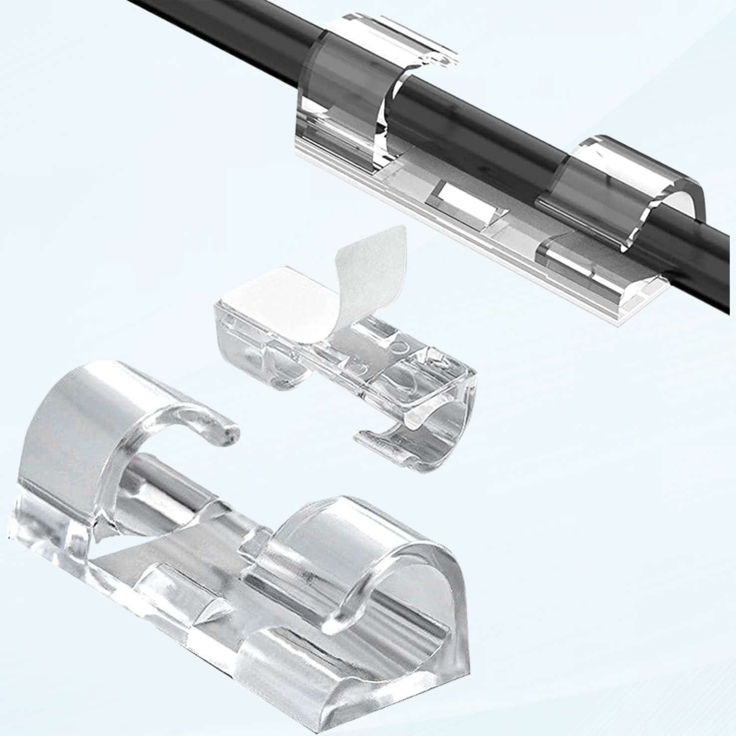 20 PCs Coax Cable Wire Organizer Clip Cable Clips with Strong SelfAdhesive, Sticky Tidy Wire