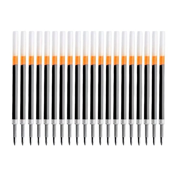 20 Pack 0.5mm Gel Ink Refills, Push Button Pen Refill Set for Office Writing Notes and Daily Drafts, Black