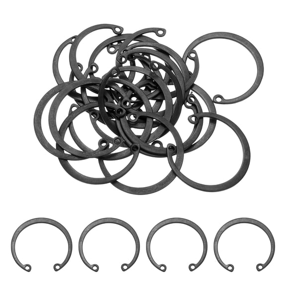 20 Pack1-1/2"(38mm) RetainingRingCirclip,SnapRingsC-Clips, Black