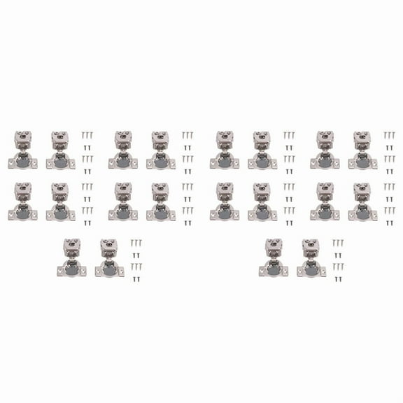 20 Pack 1-1/4 Inch 3D Overlay Soft Close Concealed Hinges for Face Frame Door, Control Closing Speed,105 Open Angle
