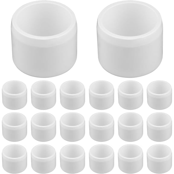 20-Pack 1/2" End Cap PVC Fittings, Furniture Grade Pipe Fittings End Cap for SCH40 PVC Pipe, Pipe Connectors for All DIY Structure and Frames